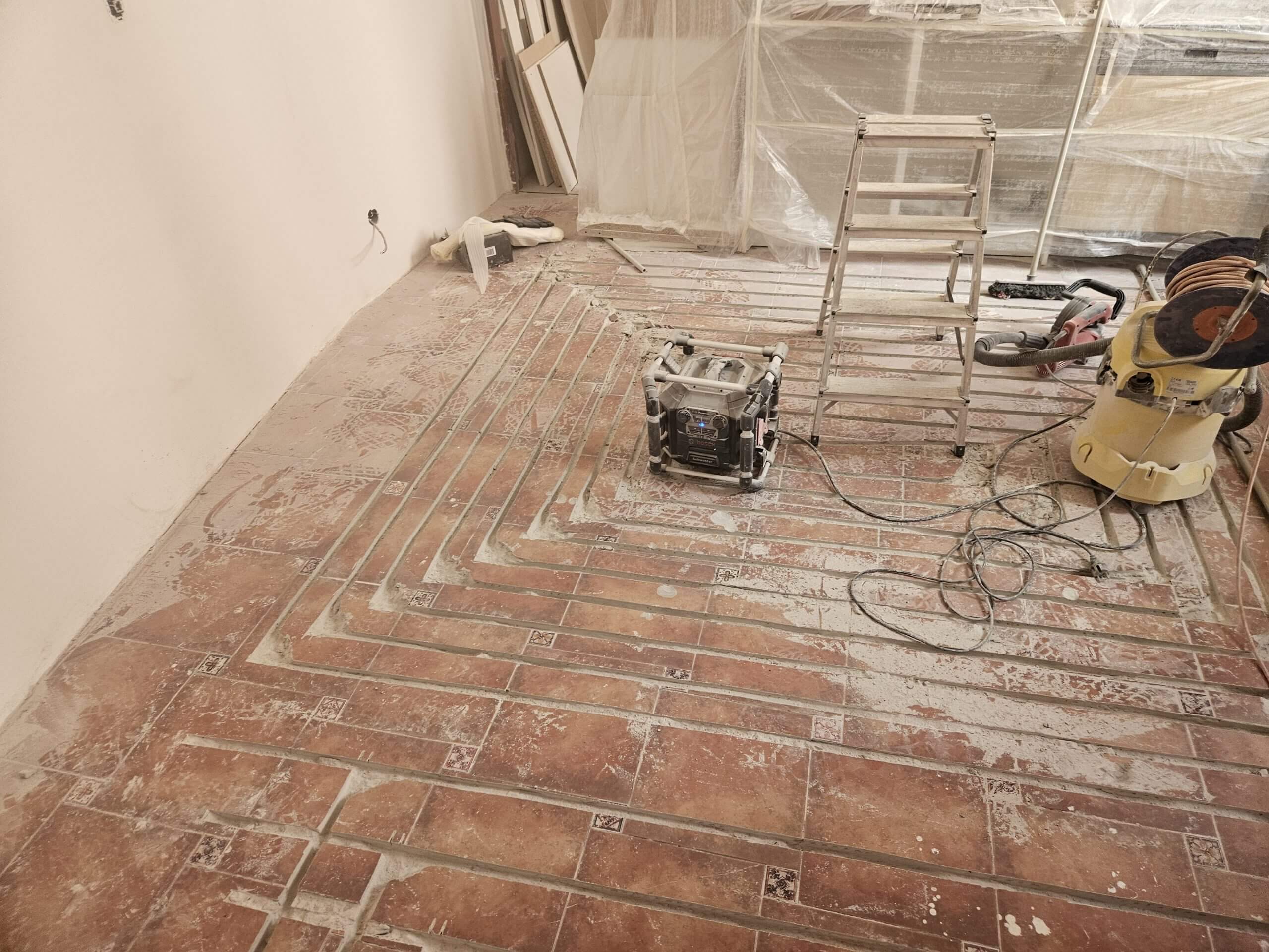 Podlahové topení, Vinylová podlaha